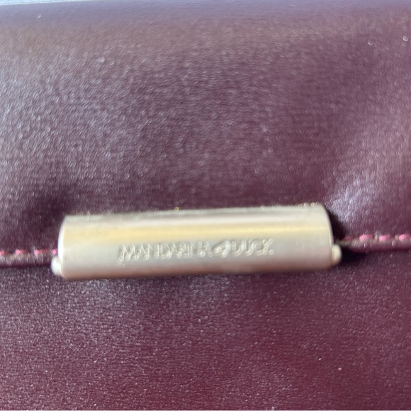 Authentic MANDARINA DUCK Wallet With Key Holder Clutch Purse Burgundy Leather - Picture 2 of 13